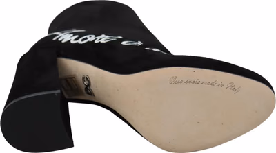 Black Suede L'Amore E'Bellezza Boots Shoes
