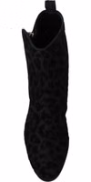 Black Leopard Short Boots Zipper Shoes 2