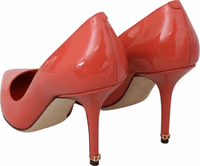 Dark Pink Patent Leather Heels Pumps 5