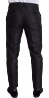 Black Metallic Skinny Trouser Dress 2