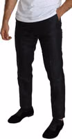 Black Metallic Skinny Trouser Dress 4