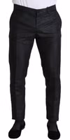 Black Metallic Skinny Trouser Dress 5