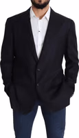 Black Wool Single Breasted NAPOLI Blazer 1