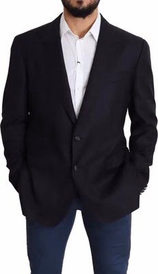Black Wool Single Breasted NAPOLI Blazer
