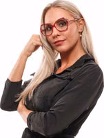 إطارات نظارات نسائية حمراء 4
