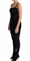 Black Lace Up Floral Corset Bustier Mini Dress 4