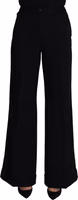 Black Cashmere Wide Leg Women Trouser Pants 3