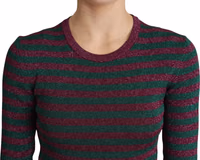 Multicolor Stripes Crew Neck Pullover Sweater 2