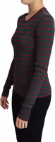 Multicolor Stripes Crew Neck Pullover Sweater 4