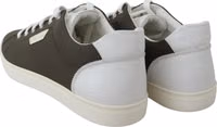 White Green Leather Low Top Sneakers Shoes 5