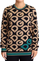 Multicolor DG Mania Wool Crewneck Pullover Sweater 3