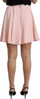 Pink Tuck Pleat Flare A-line Mini Rayon 2