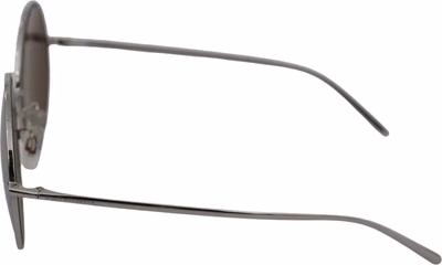 Silver Plated Round Gray Le nses Women Sunglasses