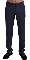 Navy Blue Dress Formal Men Trouser Pants 3