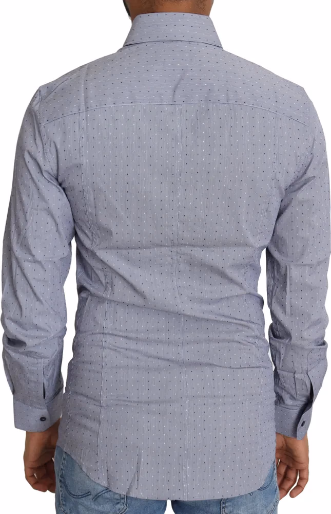 Gray Dotted Semi Fitted Formal SICILIA Shirt