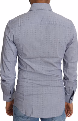 Gray Dotted Semi Fitted Formal SICILIA Shirt