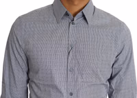 Gray Dotted Semi Fitted Formal SICILIA Shirt 2