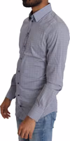 Gray Dotted Semi Fitted Formal SICILIA Shirt 4