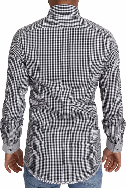 Black White Checkered Casual Shirt