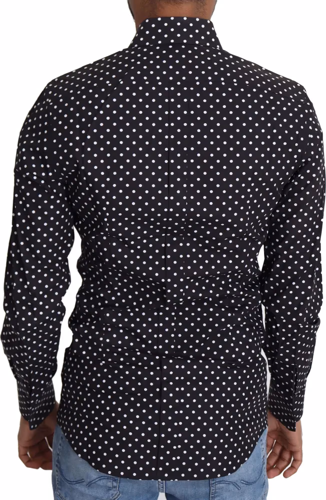 Black White Polka Dots Casual Shirt