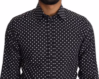 Black White Polka Dots Casual Shirt 2