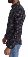 Black White Polka Dots Casual Shirt 4