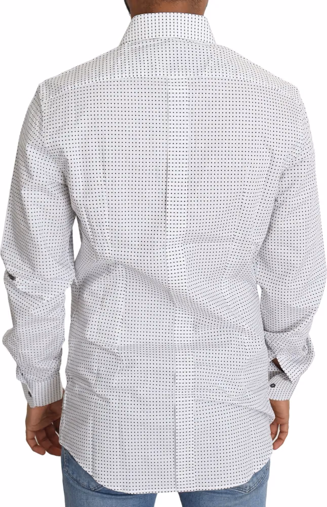 Black White Polka Dots Dress Shirt