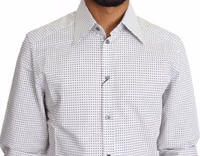 Black White Polka Dots Dress Shirt 2