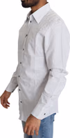 Black White Polka Dots Dress Shirt 4