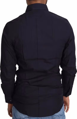 Navy Blue Cotton Formal Dress Shirt