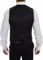 Black Wool Logo Dress Gilet Vest 3
