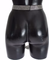 Black Silk Clear Crystal Bow Waist Belt 3