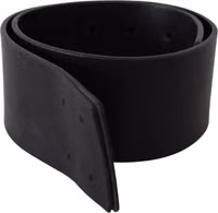Black Genuine Leather Wide Logo Waist Belt 3