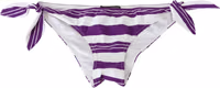 Purple White Stripes Beachwear Bikini Bottom 2