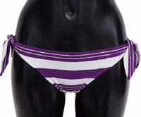 Purple White Stripes Beachwear Bikini Bottom 3