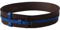 Brown Thin Blue Line Leather Buckle Belt 2