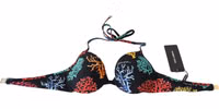 Black Corals Print Women Beachwear Bikini Tops 2