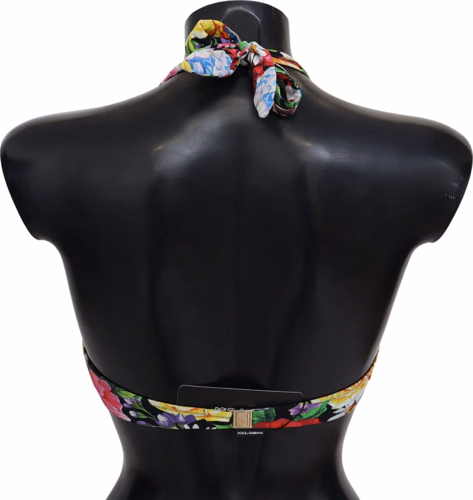 Multicolor Floral Print Swimwear Bikini Tops