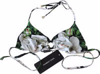 Multicolor Floral Print Halter Swimwear Bikini Top 3