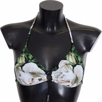 Multicolor Floral Print Halter Swimwear Bikini Top 4