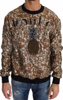 Multicolor MAMBO Jacquard Pineapple Pullover Sweater 3