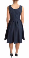 Blue Polka Dotted Cotton A-Line Dress 3
