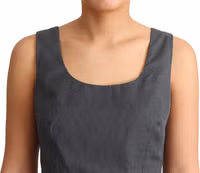 Black Polka Dotted Cotton A-Line Dress 4