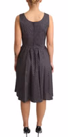 Black Floral Cotton A-Line Stretch Dress 3