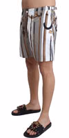 White Walking Stick Beachwear Shorts Swimshorts 1