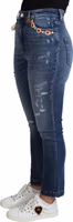 Blue Embellished Skinny Trouser Cotton Jeans 1