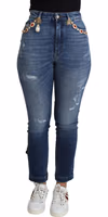 Blue Embellished Skinny Trouser Cotton Jeans 3