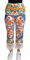Multicolor Majolica Print Trouser  Cotton Pants 3