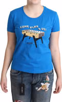 Blue Cotton Come Play 4 Us Print T-shirt 1