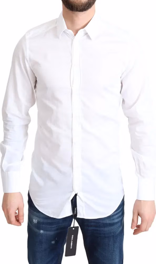 White Cotton Long Sleeves Formal Shirt